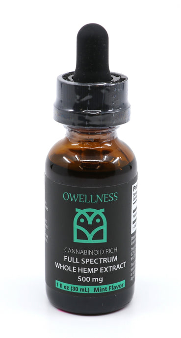 Owellness Full Sprectrum Hemp Oil Extract CBD Tincture Mint Flavor