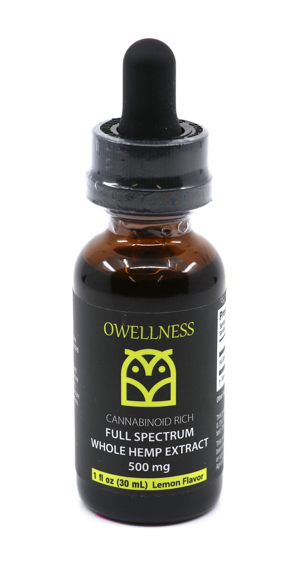 Owellness Full Sprectrum Hemp Oil Extract CBD Tincture Lemon Flavor