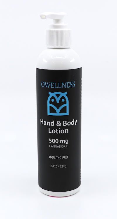 Owellness THC free 500 mg  CBD Hand & Body Lotion
